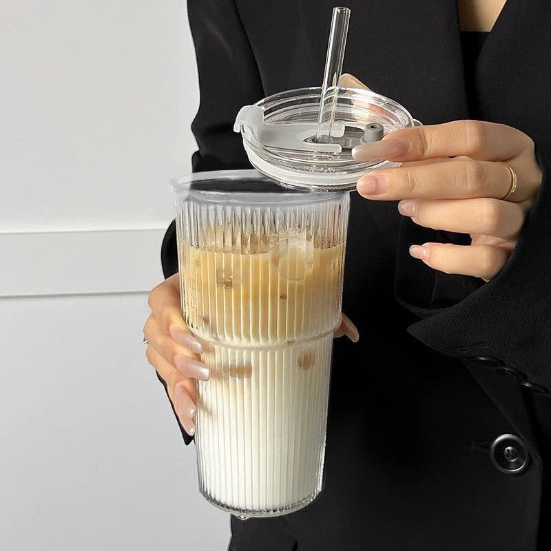 Vertical Pattern Glass Cup