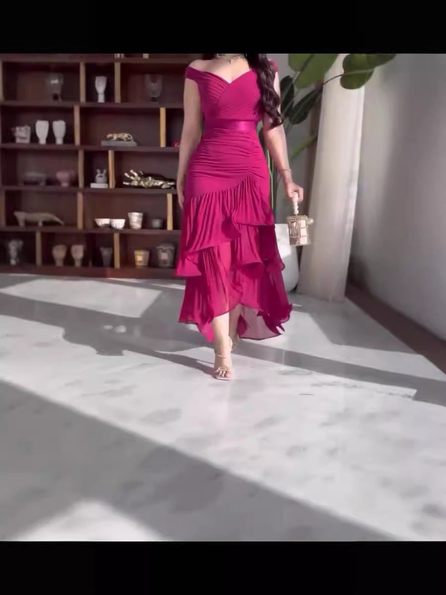 Sleeveless Pleated Chiffon Dress