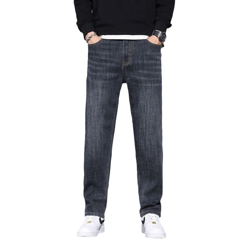 Retro straight-fit men's jeans