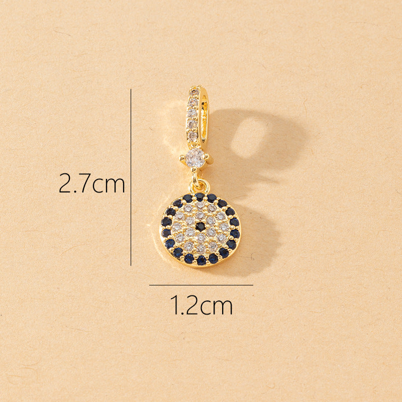 Devil's Eye Copper Pendant for DIY Jewelry