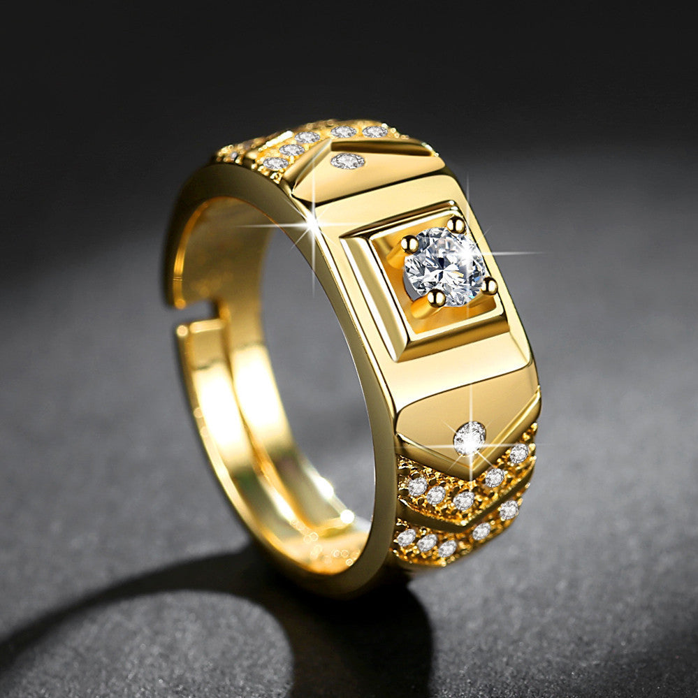 Morganite simple six-prong wedding ring