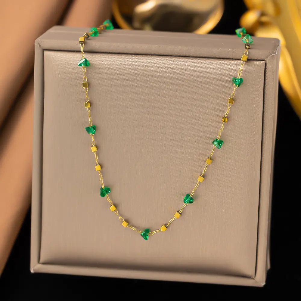 Fashion Titanium Steel Clavicle Necklace