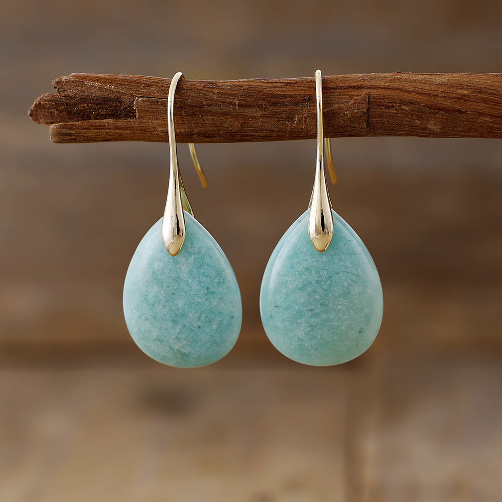 pink crystal pendant earrings