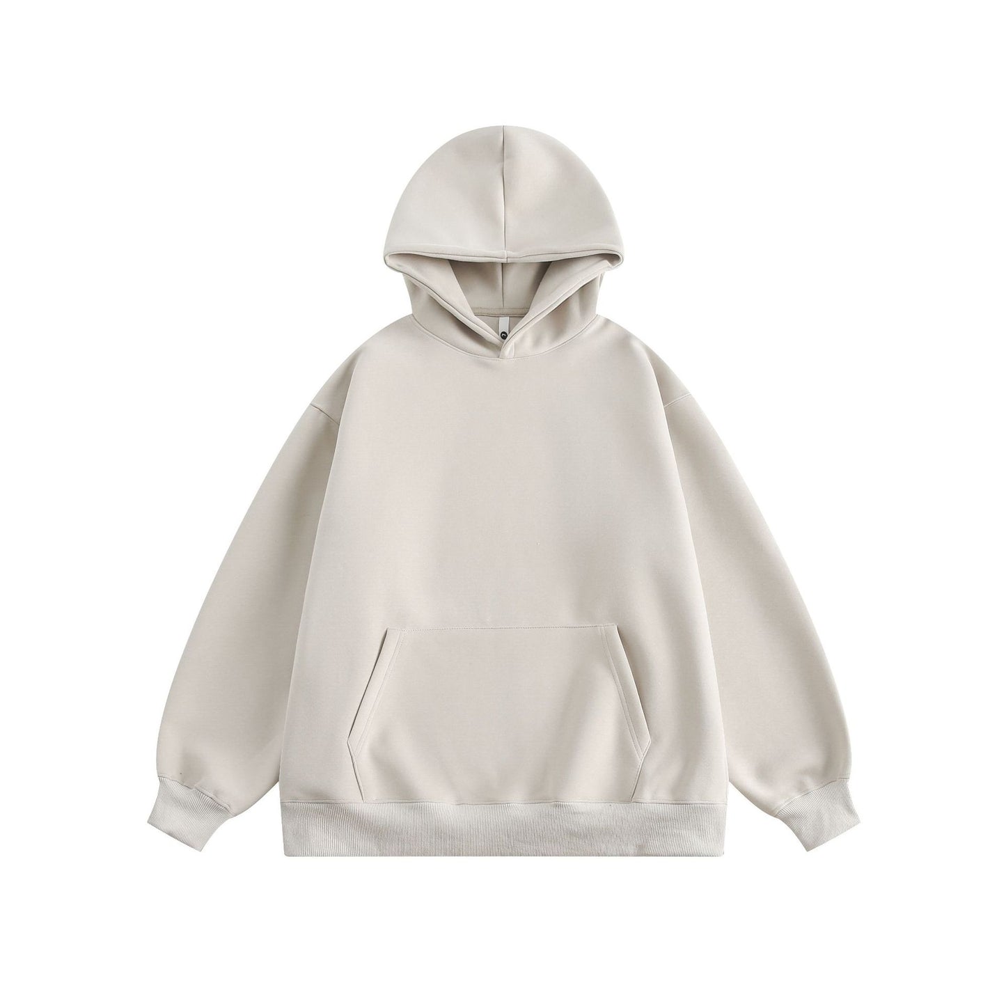 Solid-color hooded sweatshirt