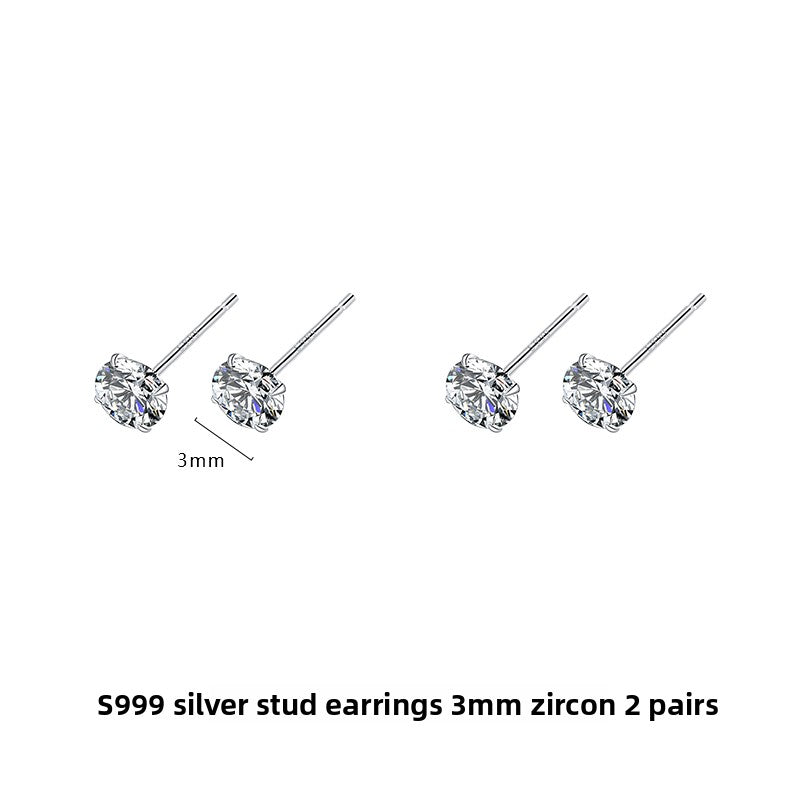 Sterling Silver Earrings for Women, Hypoallergenic Studs and Ear Sticks