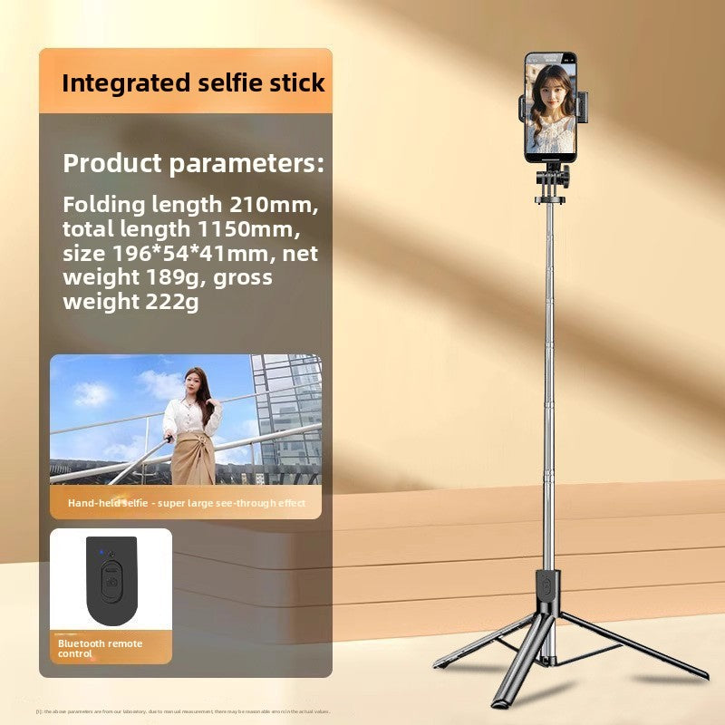 Bluetooth retractable tripod