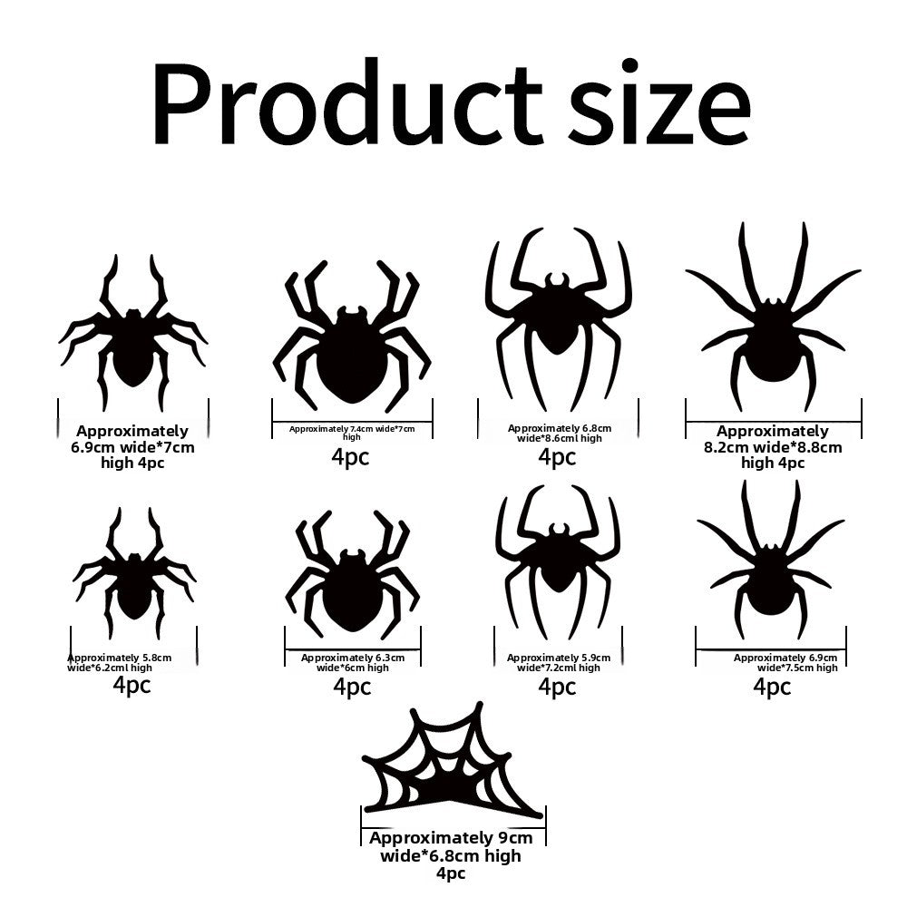 Halloween 3D Spider Bat LED Flashing Wall Stickers Decoration